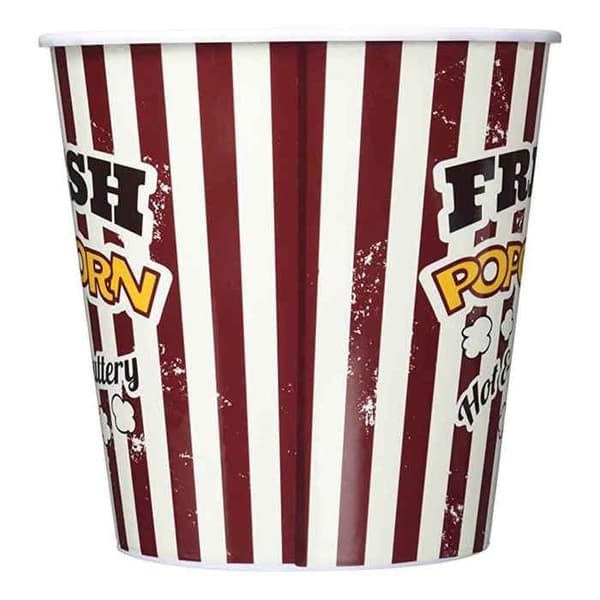 XXL popcornhink - OUT OF THE BLUE - Popcornmaskin - Röd/vit - 3L - 17,5 cm