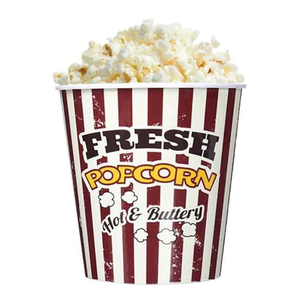 XXL popcornhink - OUT OF THE BLUE - Popcornmaskin - Röd/vit - 3L - 17,5 cm