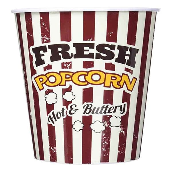 XXL popcornhink - OUT OF THE BLUE - Popcornmaskin - Röd/vit - 3L - 17,5 cm