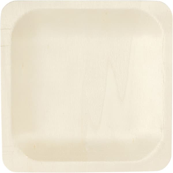 Tallrikar av Trä 12 st - 14x14 cm