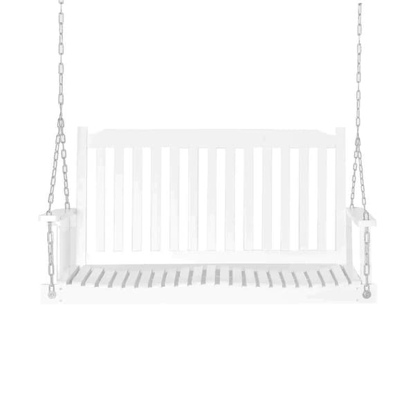 Rootz Garden Swing - Keinutuoli - Riippupenkki - Kuistikeinu - Tuolin istuin - Puu - Valkoinen - 117 cm x 69 cm x 60 cm