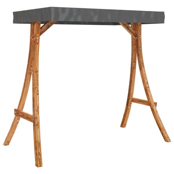 The Living Store Gungställning med antracit tak massivt böjträ med teakyta -  Tillbehör för hammockar