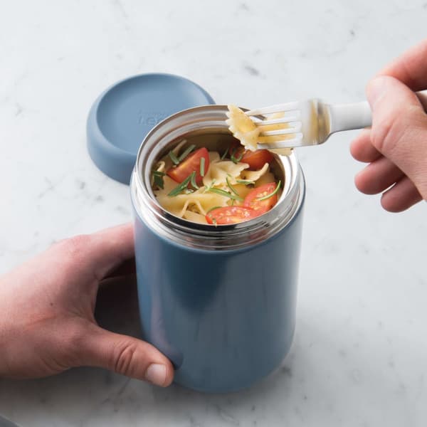 BergHOFF 0,75L isoleret madbeholder - Lkagesikker beholder i rustfrit stl til frokost, supper eller salater, tler opvaskemaskine