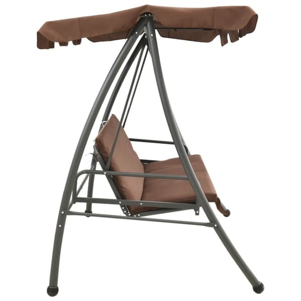 vidaXL Hammock med tak kaffebrun