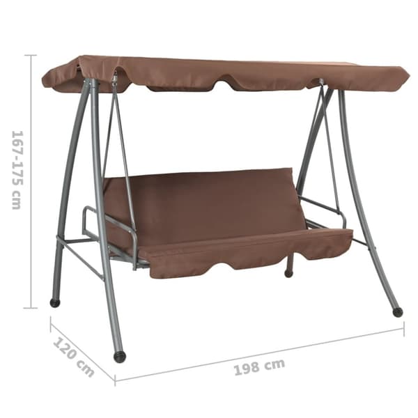 vidaXL Hammock med tak kaffebrun