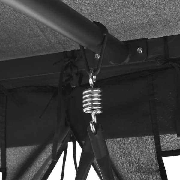 vidaXL Hammock med tak antracit 220x160x240 cm stål