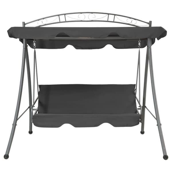 vidaXL Hammock med tak antracit 198x120x205 cm stål