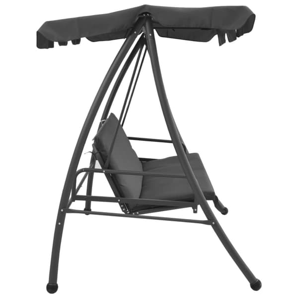 vidaXL Hammock med tak antracit 192x118x175 cm stål