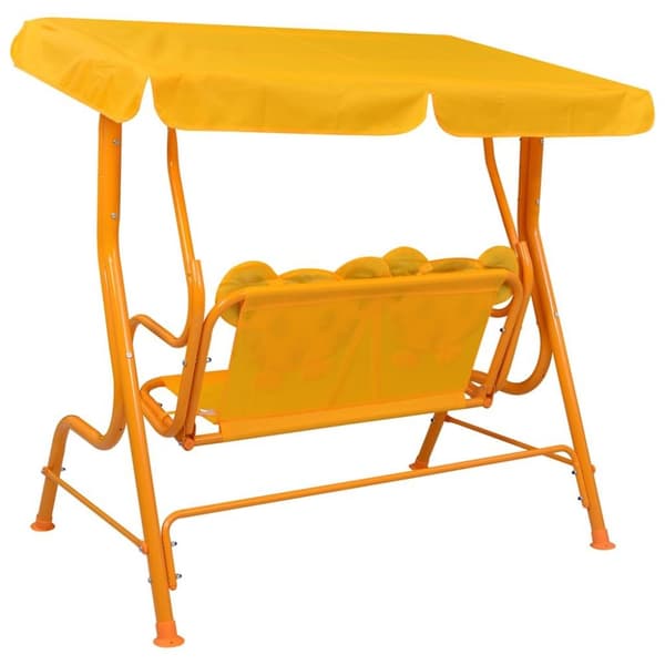 vidaXL Hengebenk gul 115x75x110 cm stoff