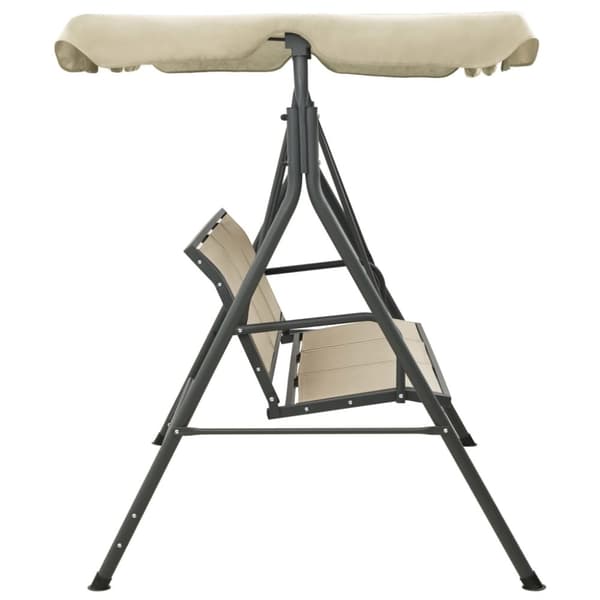 vidaXL Hammock med tak antracit och beige