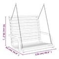 Miniatyrbilde 6 av 6: vidaXL Hengebenk buet heltre med teakfinish 126x63x92 cm