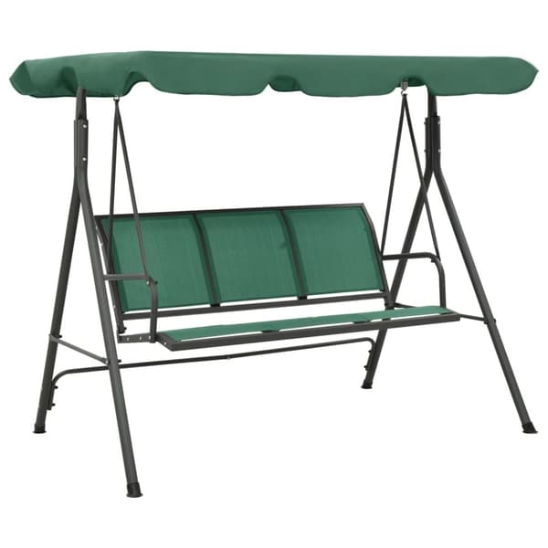 vidaXL Puutarhakeinu vihreä 170 cm textilene ja teräs