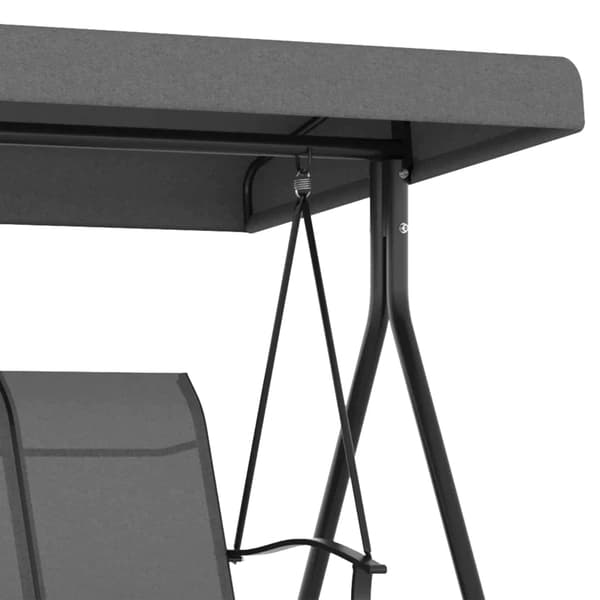 Rootz Hollywood Swing - Verandagunga för 3 personer - Justerbart solskydd - Upp till 240 kg - Mörkgrå - 195 x 118 x 170 cm