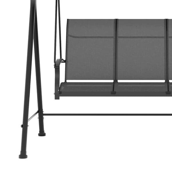 Rootz Hollywood Swing - Verandagunga för 3 personer - Justerbart solskydd - Upp till 240 kg - Mörkgrå - 195 x 118 x 170 cm