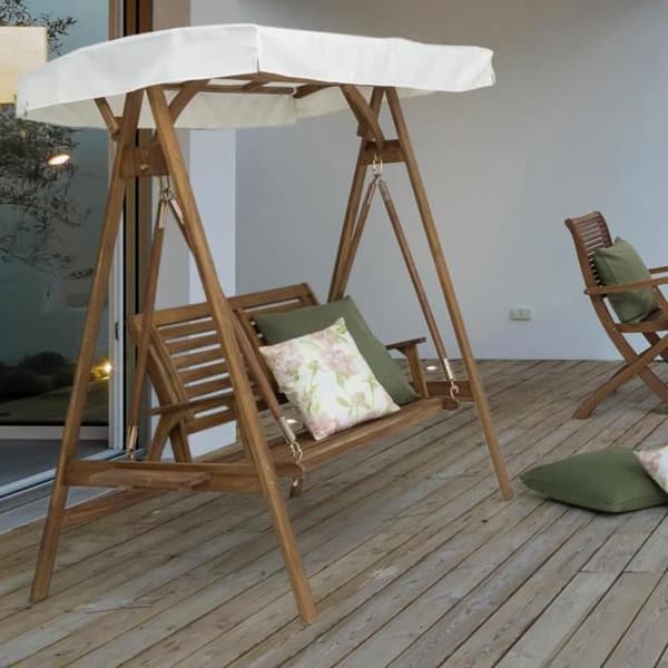2-sits gungstol 185x112x188 cm i oljad akacia - INES