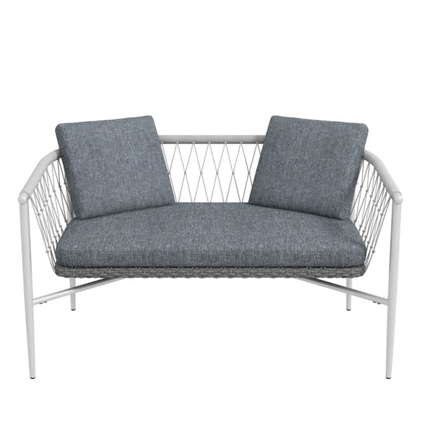 Rootz Garden Set - 4 delar - Gungfunktion - Sittdynor - Polyrattan - Metallram - Grå - 68W x 68D x 67H cm