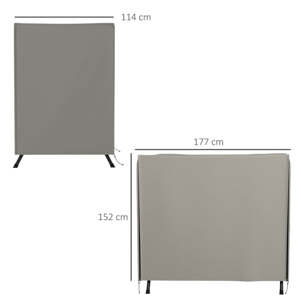 Rootz Porch Swing Cover - Repeämisenkestävä - Vedenpitävä Pölytiivis - Suuri neliö - Oxford Polyesteri - Harmaa - 177L x 114L x 152K cm