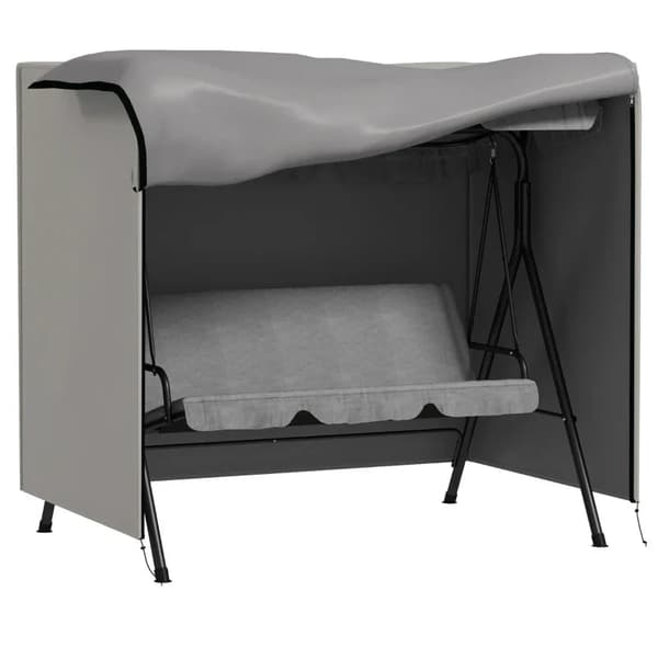 Rootz Porch Swing Cover - Repeämisenkestävä - Vedenpitävä Pölytiivis - Suuri neliö - Oxford Polyesteri - Harmaa - 177L x 114L x 152K cm