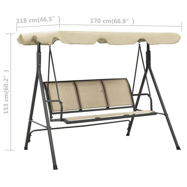 vidaXL Hammock med tak antracit och beige -  Hammockar