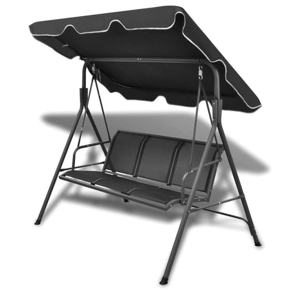 vidaXL Hammock med tak svart -  Hammockar