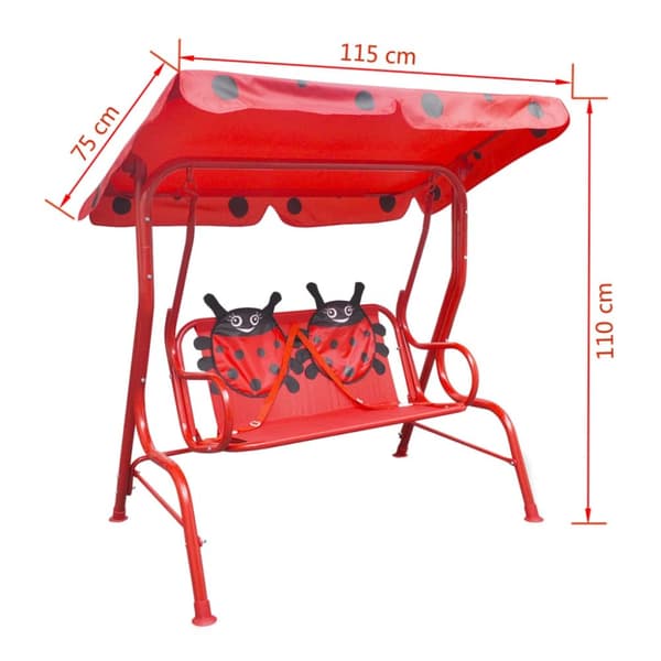 vidaXL Barnhammock röd -  Hammockar