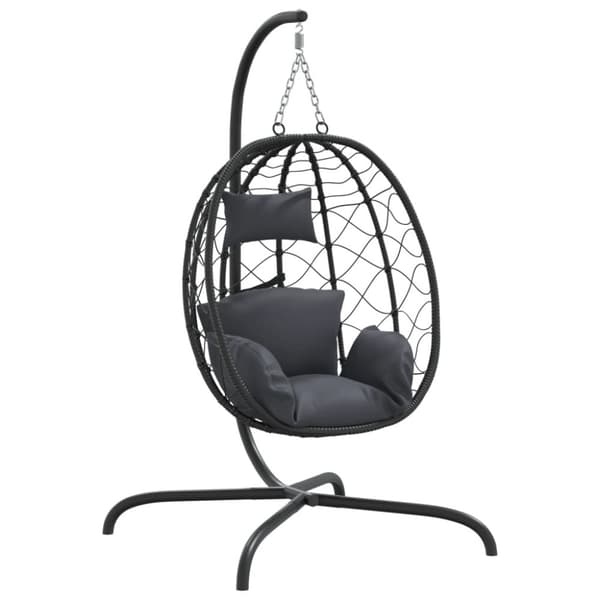 vidaXL Hängstol med dyna antrait konstrotting & stål -  Hammockar