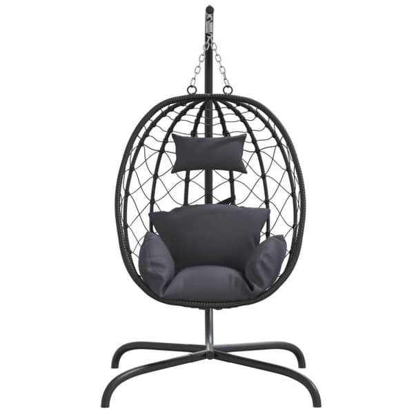 vidaXL Hängstol med dyna antrait konstrotting & stål -  Hammockar