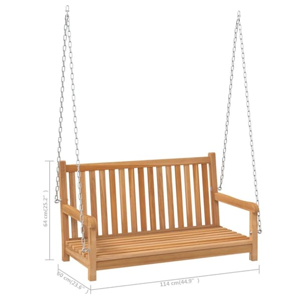 The Living Store gyngebænk 114x60x64 cm massivt teaktræ -  Gyngesofaer