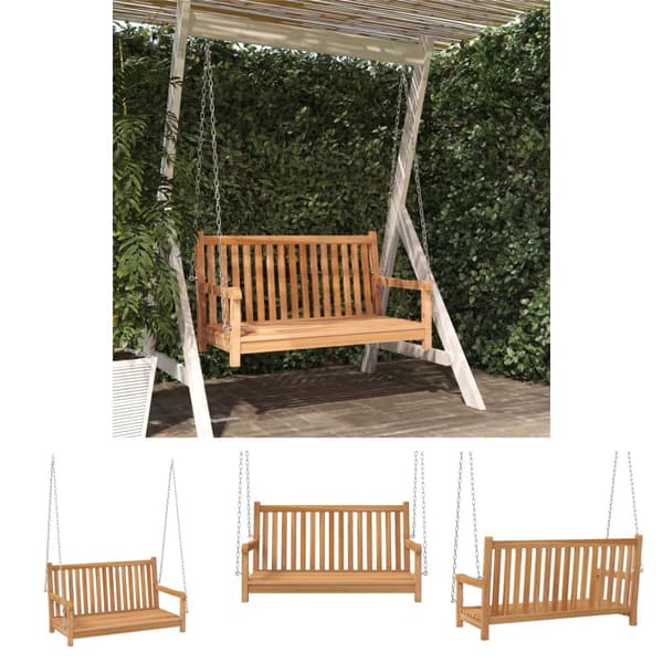The Living Store Hammock massiv teak 114x60x64 cm -  Hammockar