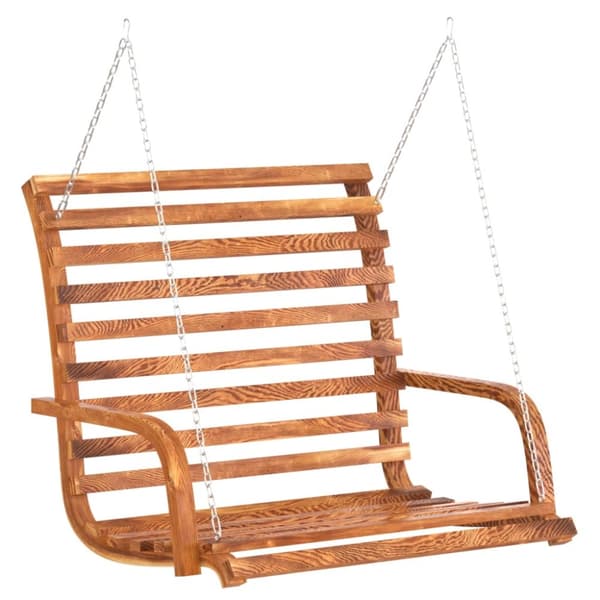 The Living Store Gungbänk med massivt böjträ med teakyta 126x63x92 cm -  Hammockar