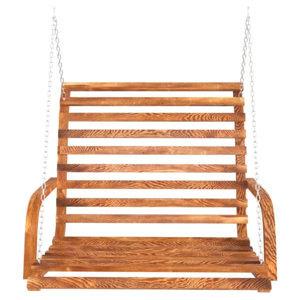 The Living Store Gungbänk med massivt böjträ med teakyta 126x63x92 cm -  Hammockar
