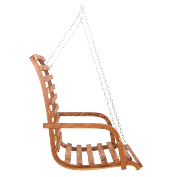 The Living Store Gungbänk med massivt böjträ med teakyta 126x63x92 cm -  Hammockar