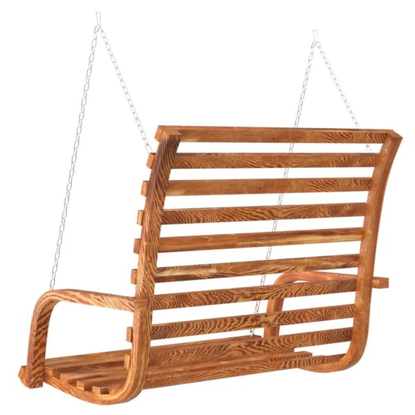 The Living Store Gungbänk med massivt böjträ med teakyta 126x63x92 cm -  Hammockar