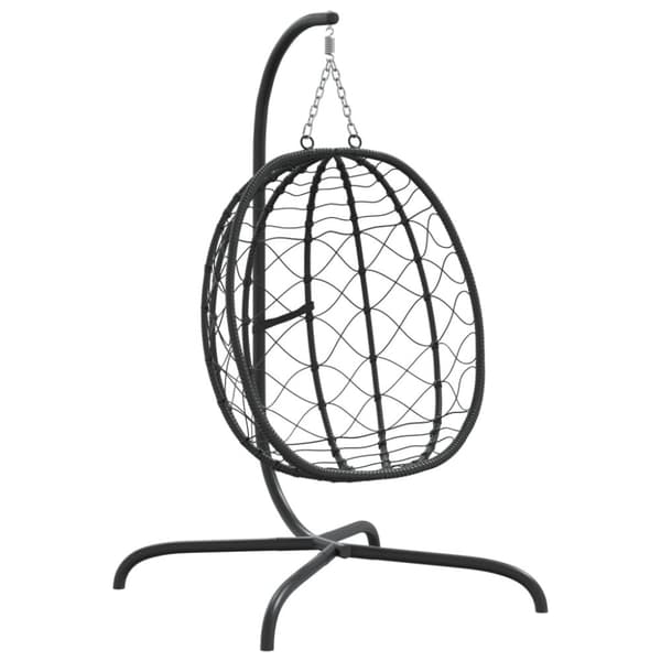 The Living Store hængestol med hynde polyrattan og stål gråbrun -  Gyngesofaer