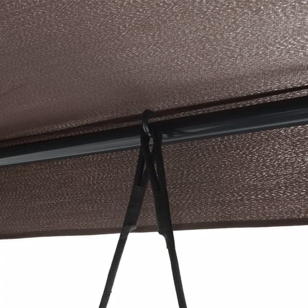 vidaXL Hammock med tak kaffebrun stål