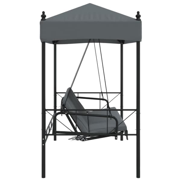 vidaXL Hammock med tak mörkgrå stål