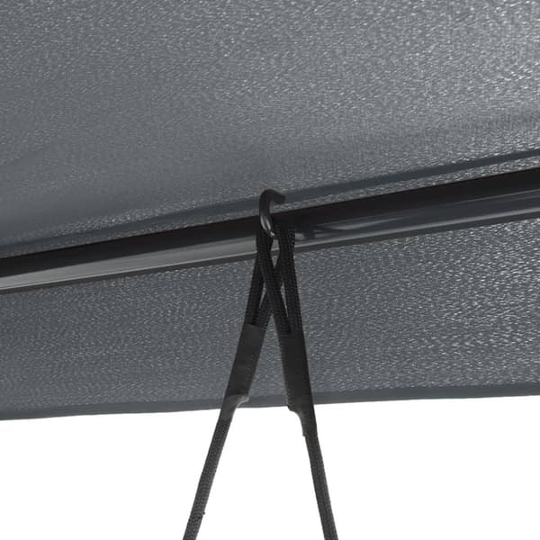 vidaXL Hammock med tak mörkgrå stål