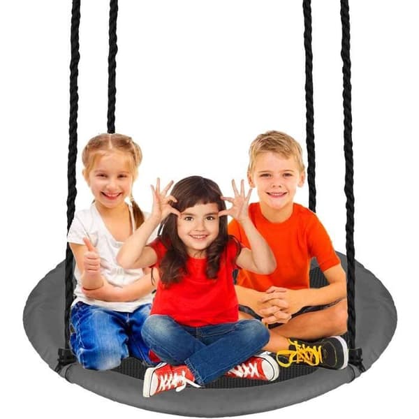 Trädgårdsbalans - SPRINGOS - Nästsväng - Diameter 110 cm - Kapacitet 150 kg - Färg Svart