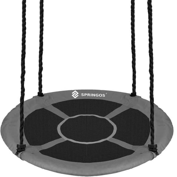 Trädgårdsbalans - SPRINGOS - Nästsväng - Diameter 110 cm - Kapacitet 150 kg - Färg Svart