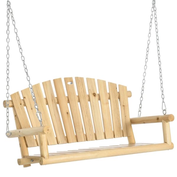 Rootz Wood Garden Hanging Swing Bench - Outdoor Swing - Patiobänk - Maximal komfort - 119 cm x 61 cm x 67 cm