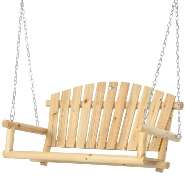 Rootz Wooden Garden Riping Swing Bench - Ulko Swing - Patio Bench - Suurin mukavuus - 119 cm x 61 cm x 67cm