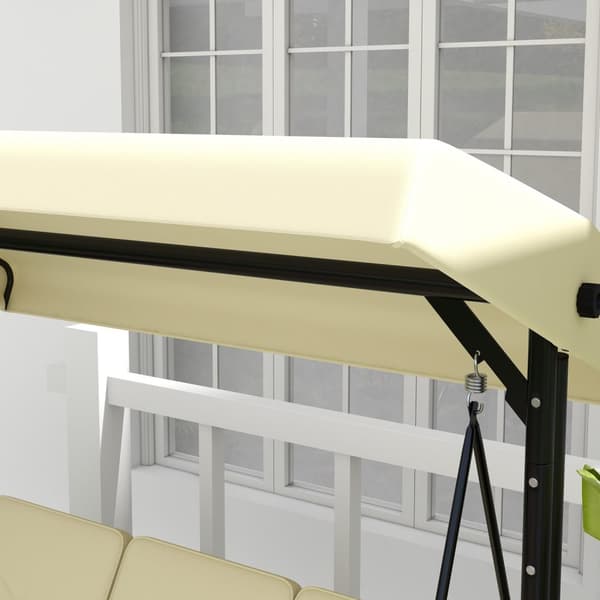 Rootz 3 -sätesvingbänk - veranda swing - Garden Swing - Solskydd - Konverterar dagssäng - 195 cm x 117 cm x 175 cm