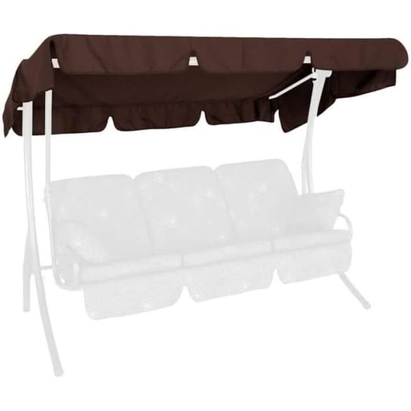 Toit balancelle 210 x 145 cm, kvalitet Swingtex, färg brun som passar många 3-sittande hängmattor.