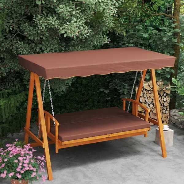 Hollywood-keinu, 2 in 1, 236x130x181 cm, Ruskea
