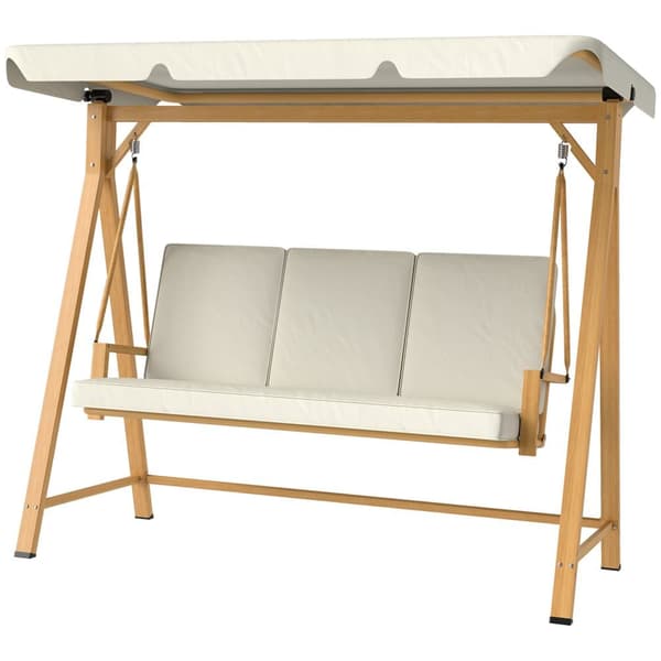 Puutarhakeinu, Hollywood-keinu, 198x120x170 cm, Beige