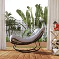 Miniatyrbild 8 av 9: Rattan Gungstol, 98x111x74 cm, Grå