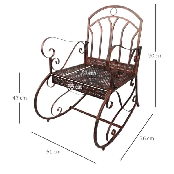 Gynge stol, 61x79x90 cm, Bronze
