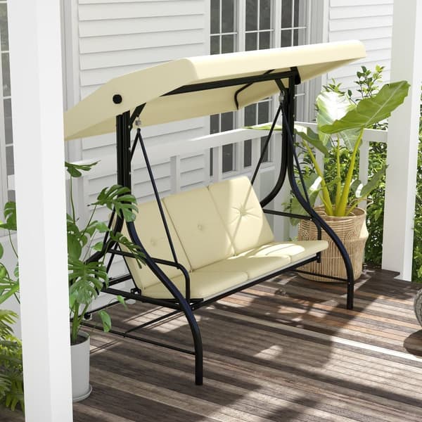 Puutarha keinu, 2 in 1, 195x117x175 cm, Beige
