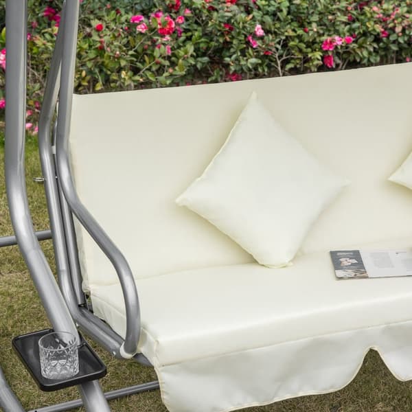 Hollywood keinutuoli, 3 istuttava, 200x120x164 cm, Beige