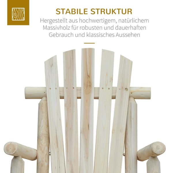 Gungstol, 96x66x98 cm, Naturlig